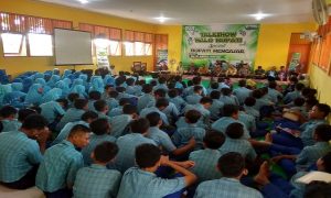 Suasana Talkshow Halo Bupati Spesial Bupati Mengajar di SMP N II Bulu, Rabu (15/05).