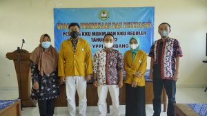Pelepasan mahasiswa STIE YPPI yang akan mengikuti Kuliah Kerja Usaha (KKU).