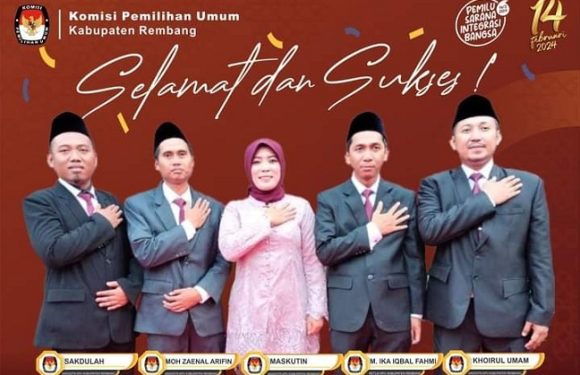 Asal Desa Komisioner KPU Rembang 2023 – 2028, Langsung Tunjuk Ketua