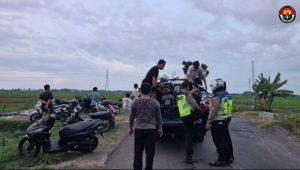 Sepeda motor yang diduga terlibat balapan liar diamankan dari jalur Dresi Kulon – Sumber.