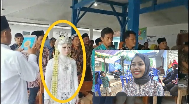 Kejadian Langka!! Ada Pengantin Di Tengah Pelantikan KPPS Gunungmulyo