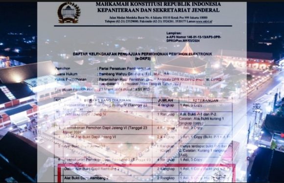 Digugat Ke MK, Hasil Pemilu DPRD Rembang Dapil Lasem – Pancur