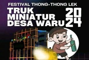 Konsep acara festival thong-thong lek di Desa Waru, Rembang berubah, hanya terpusat di satu titik.