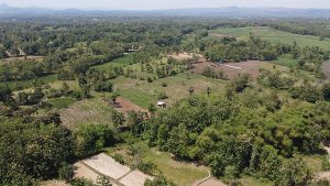 Lokasi lahan yang akan dibangun Waduk Kaliombo, di Rembang, Jawa Tengah, Senin (20/05).