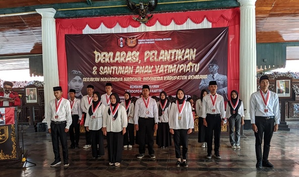 Pengurus GMNI Rembang Terbentuk, Santuni Puluhan Anak Yatim