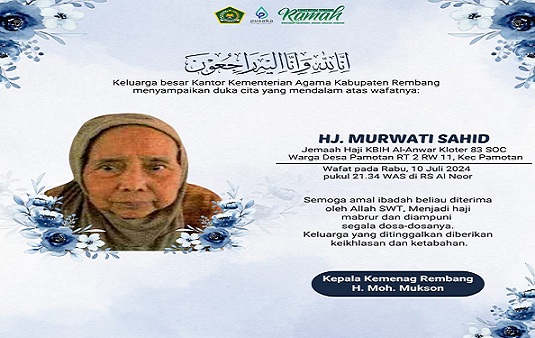 Tiga Jemaah Haji Kab. Rembang Yang Wafat Di Tanah Suci, Ini Daftarnya