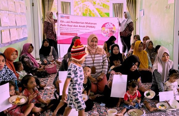 Alfamart Salurkan Telur Untuk Menurunkan Stunting, Desa Samaran Kec. Pamotan Jadi Sasaran