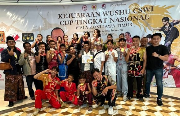 Wushu Rembang Berjaya Di Ajang Piala KONI Jawa Timur, Sabet 10 Medali Emas