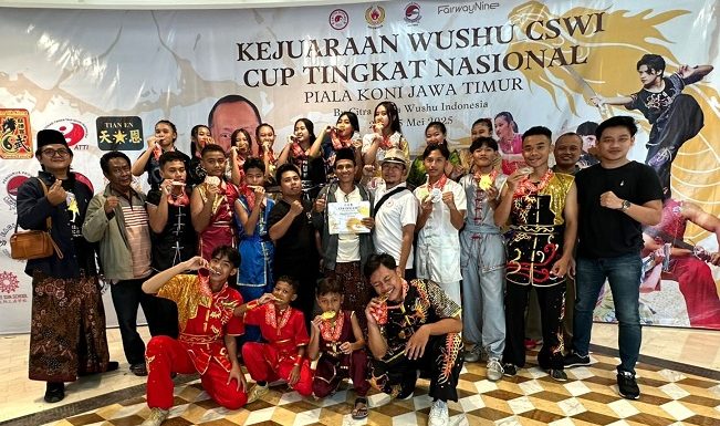 Wushu Rembang Berjaya Di Ajang Piala KONI Jawa Timur, Sabet 10 Medali Emas