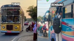Perbandingan bus pelajar sekolah di Kabupaten Tuban yang gratis dan nyaman, dengan bus pelajar di Kabupaten Rembang masih membayar dan berdesakan. 