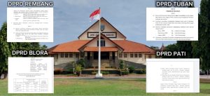 Gedung DPRD Rembang, dengan perbandingan angka tunjangan DPRD 4 daerah.