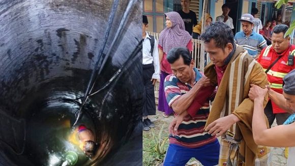 Tercebur Sumur Sedalam 10 Meter, Warga Gegersimo Diselamatkan