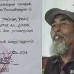 Ketua BPD Desa Kumbo Kecamatan Sedan, Rusni dan tanda tangannya yang diduga dipalsukan.