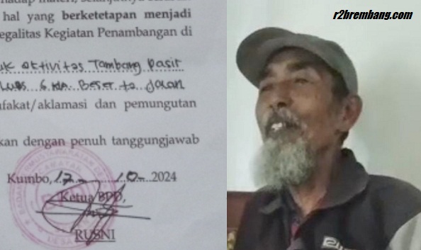 “Kalau Rembang Tidak Mampu, Saya Lanjut Ke Polda…”(Dugaan Pemalsuan Tanda Tangan Ketua BPD Kumbo)