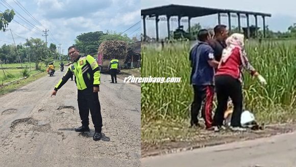 Jalan Rusak Diduga Memicu Kecelakaan, Seorang Pria Meninggal Dunia (TKP Tlogomojo)