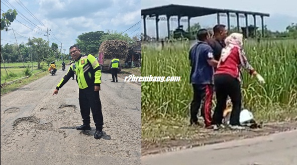 Jalan Rusak Diduga Memicu Kecelakaan, Seorang Pria Meninggal Dunia (TKP Tlogomojo)