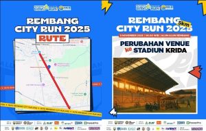 Perubahan lokasi dan route event lari “Rembang City Run”.
