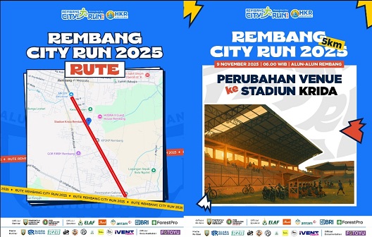 Kenapa Lokasi Dan Route Lari Rembang City Run Berubah, Ini Alasannya