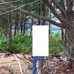 Korban bunuh diri di pinggir pantai Desa Dasun Kecamatan Lasem, Kamis siang (13/11).