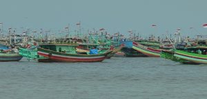 Deretan kapal nelayan di Kabupaten Rembang.
