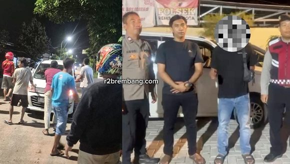 Posisi Di Tengah Jalan, Tapi Dikira Masih Di Halaman Kafe (Warga Ramai-Ramai Pinggirkan Mobil)