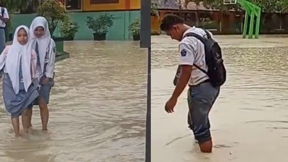 Banjir Di SMA N 1 Sulang, Siswa Akan Dikerahkan Kerja Bhakti