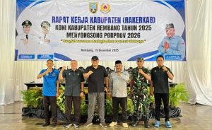 KONI Kab. Rembang menggelar Rapat Kerja Kabupaten di Pendopo Museum Kartini, Jum’at (19/12).