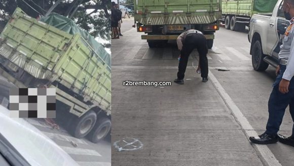 Wanita Tergetelak Di Bawah Kolong Truk, Bagaimana Kondisinya ? (Kecelakaan Di Lampu Bangjo Clangapan)