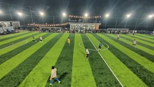 Lapangan mini soccer Desa Kemadu, Kecamatan Sulang, resmi dibuka, Sabtu malam (24/01).