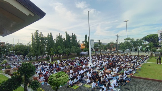 Ribuan Warga Muhammadiyah Di Rembang Gelar Sholat Idul Fitri, Khotib Ingatkan Masalah Ini