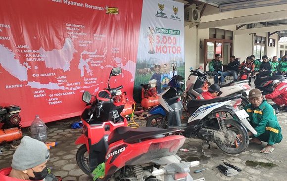 Usai Service Gratis Terima Sembako, Baznas Rembang Pilih 100 Motor Ojek Online (Ojol)