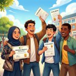 Ilustrasi Beasiswa (hasil produksi AI).