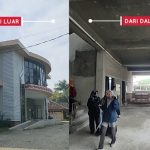 Kantor Dindikpora Kabupaten Rembang, tampak dari luar sudah bagus dan kondisi di dalam masih setengah jadi.