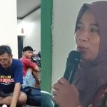 Aktivis dari Pati, Supriyono “Bothok” dan Teguh sudah berada di Desa Sumber, menjelang aksi demo. Camat Sumber, Wijayanti.