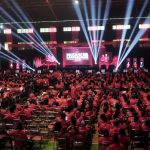Suasana Musyawarah Anak Cabang (Musancab) PDI Perjuangan se-Kabupaten Rembang, di GOR Mbesi, hari Senin 25 Mei 2026.