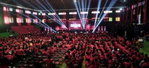 Suasana Musyawarah Anak Cabang (Musancab) PDI Perjuangan se-Kabupaten Rembang, di GOR Mbesi, hari Senin 25 Mei 2026.