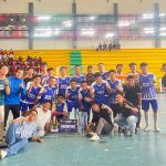 Tim futsal Kabupaten Rembang, saat menjuarai turnamen Plat K Series di GOR Pesantenan Pati.