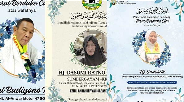 Berasal Dari Desa Mana Saja, 3 Jemaah Haji Kab. Rembang Yang Wafat