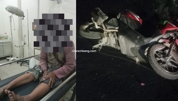 Diduga Tersangkut Kabel Wifi, Seorang Wanita Alami Kecelakaan (TKP Desa Sekarsari Kec. Sumber)