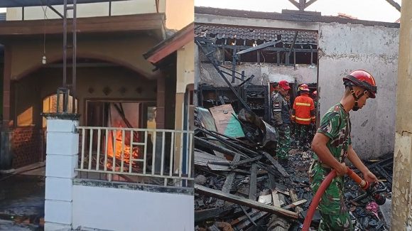 Rumah Terbakar, Kerugian Ratusan Juta (TKP Desa Sedan)