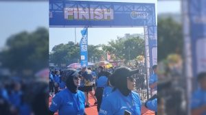 Suasana Rembang City Run 2026 di Alun-Alun Rembang, Minggu (26 Juli 2026).