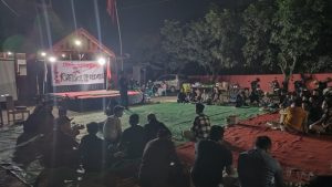 Peringatan 30 tahun refleksi tragedi Kuda Tuli (kerusuhan dua puluh tujuh juli), di halaman Kantor DPC PDI Perjuangan Kabupaten Rembang, Minggu malam (26/07).