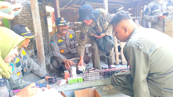 Temuan Paling Banyak Di Dua Desa Ini, Petugas Gabungan Pemkab Rembang Gelar Razia Rokok Ilegal