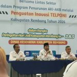 Penguatan inovasi Telponi (Temokno, Laporno, Openi) untuk menurunkan angka kematian ibu dan bayi, di Hotel Aston Inn Rembang, Rabu (29 Juli 2026).