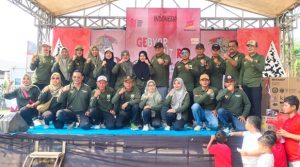 Kemeriahan peringatan HUT ke-81 Kemerdekaan RI yang digelar Kelurahan Leteh, Rembang, Minggu (16/08).