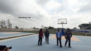 Lapangan basket, voli dan mini soccer di Sekolah Rakyat Terintegrasi Kabupaten Rembang.