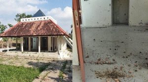 Mushola Bumi Perkemahan Karangsari Park. Kondisi lingkungan sudah dibersihkan, namun belum diaktifkan.