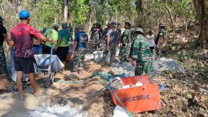 Aktivitas Satgas TMMD Reguler ke-130, di Desa Ngajaran Kecamatan Sale.