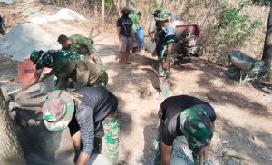 Aktivitas Satgas TMMD Reguler ke-130 di Desa Ngajaran, Kecamatan Sale.